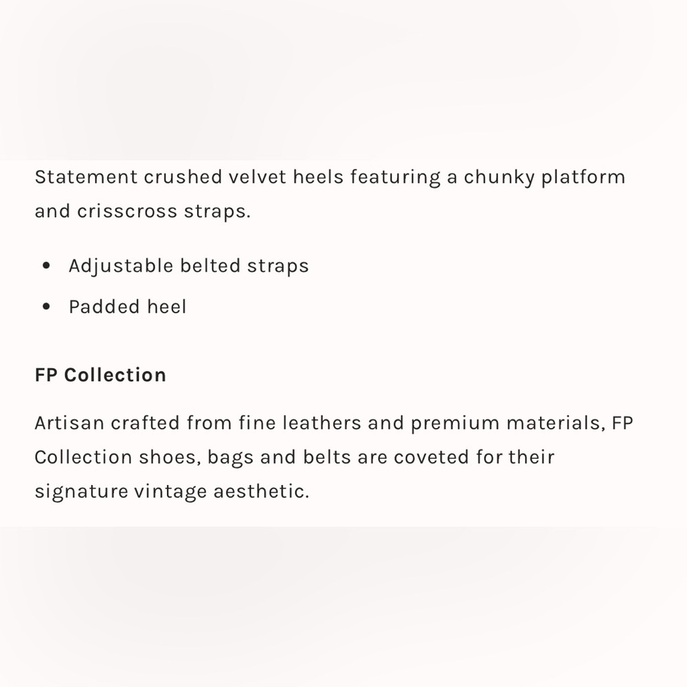 ⛵️Free People Velvet Remi Double Strap Platform Heels - Picture 4 of 16